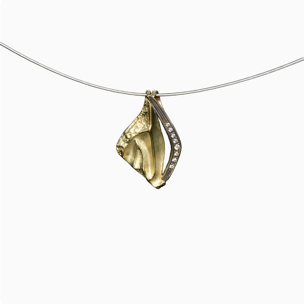 Anhänger Stein | Brillanten | 585 Gelb- und Weißgold
