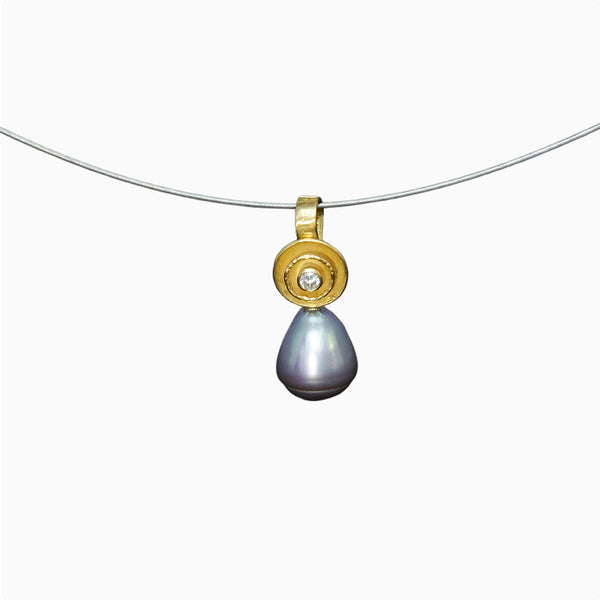 Anhänger Schalen | Tahitiperle | 585 Gelbgold