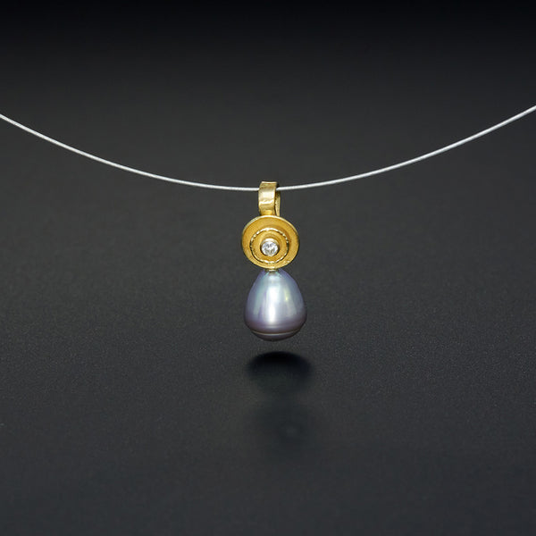 Anhänger Schalen | Tahitiperle | 585 Gelbgold