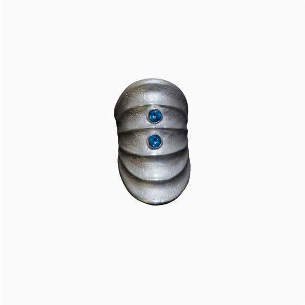 Ladyfinger-Ring XL | Doppel-Topas | 925 Sterlingsilber