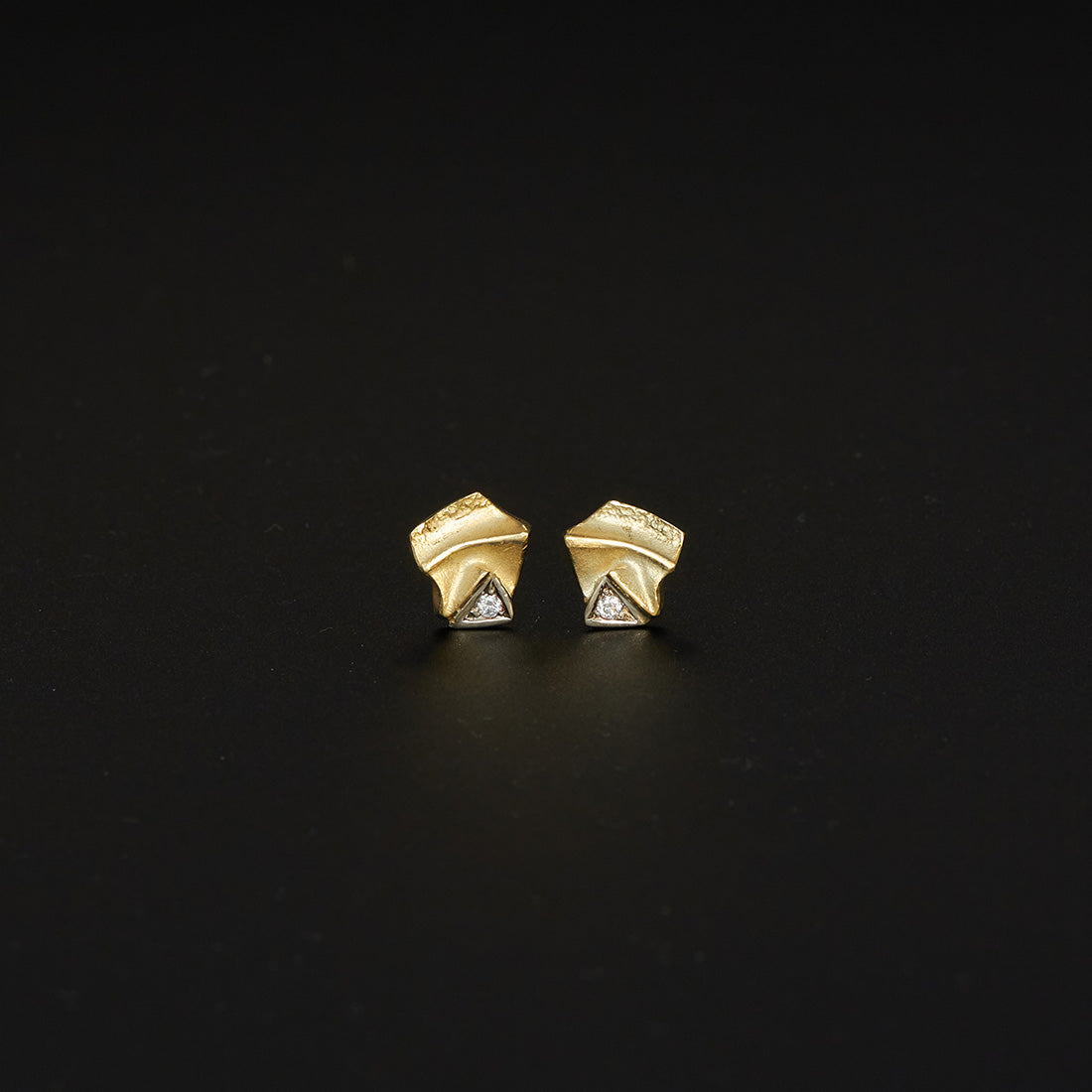 Ohrstecker Stein | Brillanten | 585 Gelb- und Weißgold