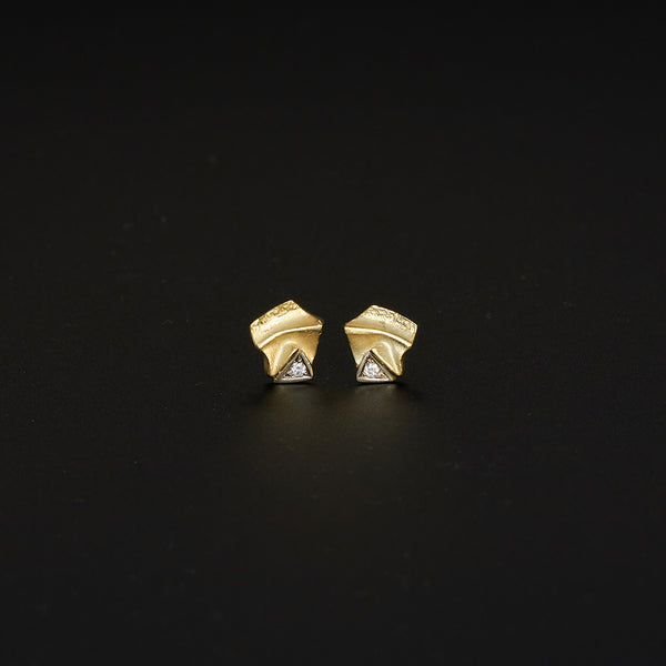 Ohrstecker Stein | Brillanten | 585 Gelb- und Weißgold