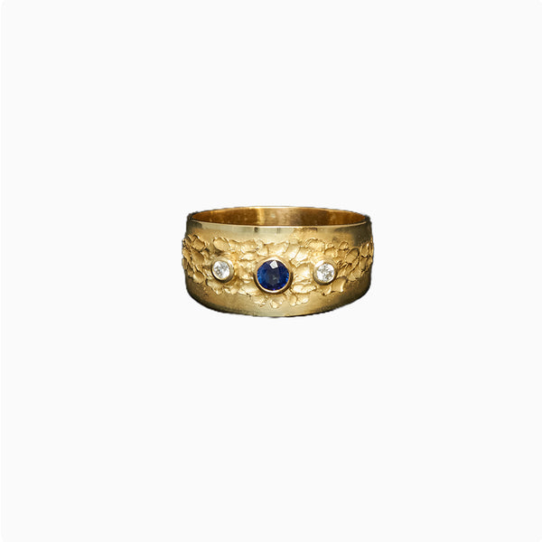 Ring | Saphir & Brillanten | 750 Gelbgold