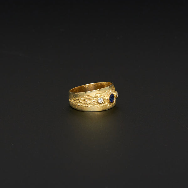 Ring | Saphir & Brillanten | 750 Gelbgold