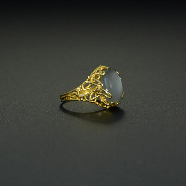 Ring | Mondstein | 585 Gelbgold