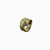 Schuppenring | Aquamarin & Brillanten | 585 Gelbgold