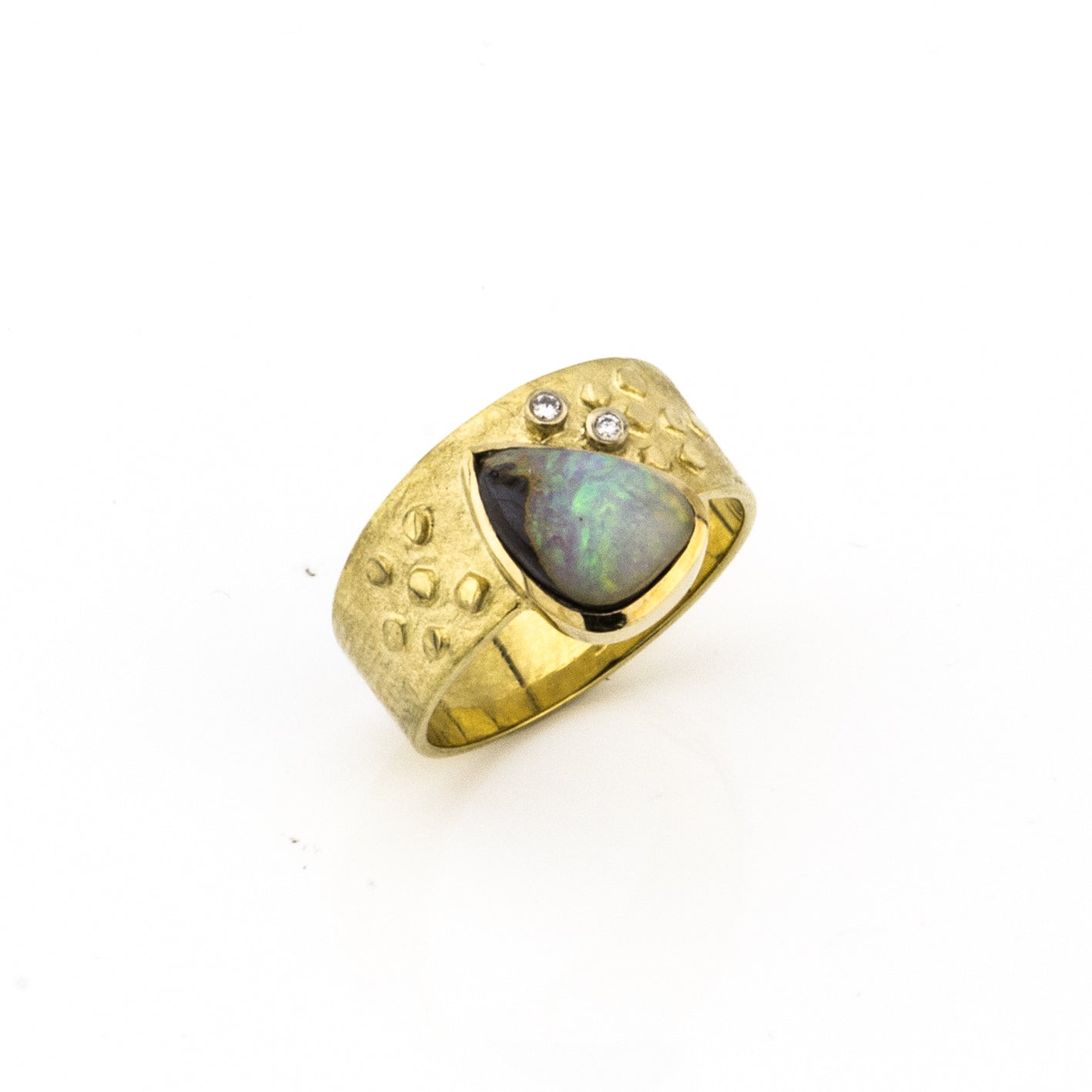 Ring | Opal & Brillanten | 585 Gelbgold