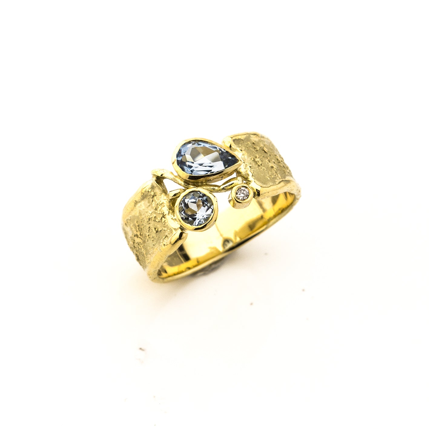 Ring | Aquamarine & Brillant | 585 Gelbgold