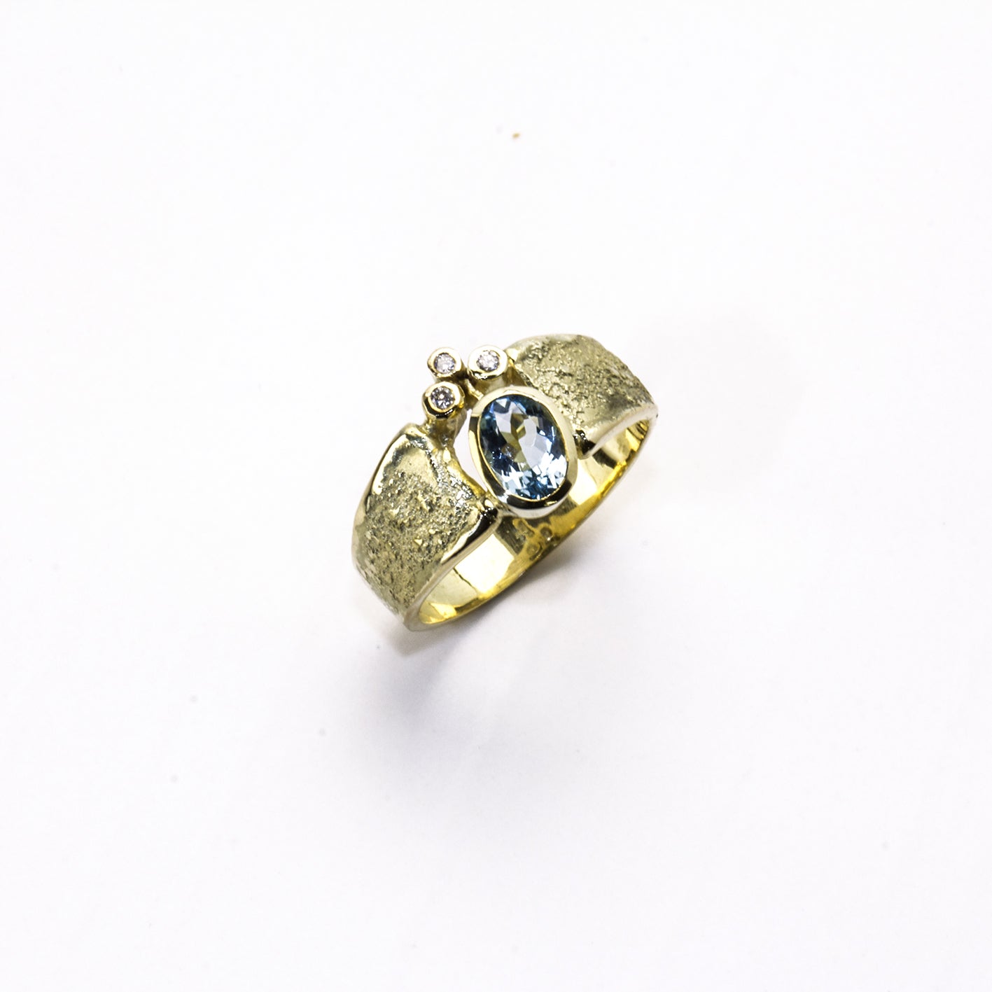 Ring | Aquamarin & Brillanten | 585 Gelbgold