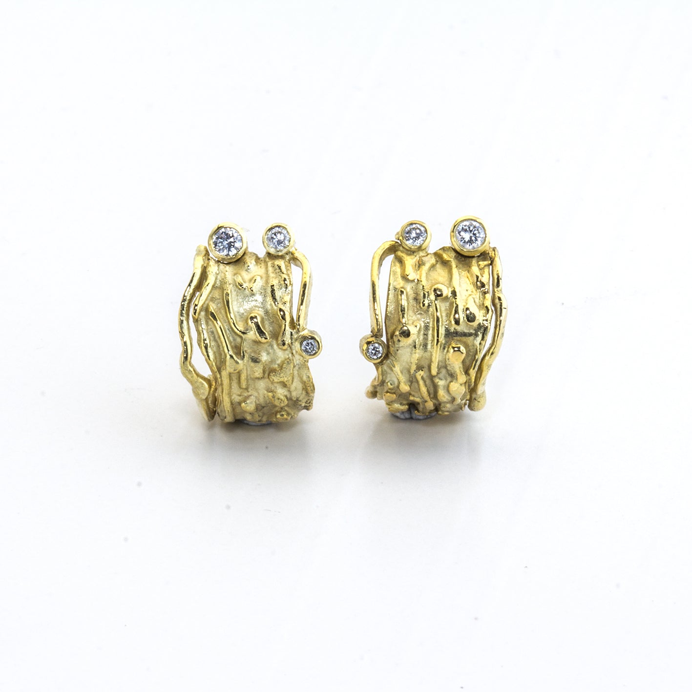 Creolen aus Gelbgold mit Brillanten