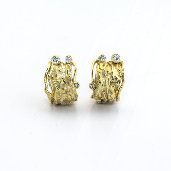 Creolen aus Gelbgold mit Brillanten