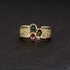 Gelbgoldring mit Turmalinen und Brillanten
