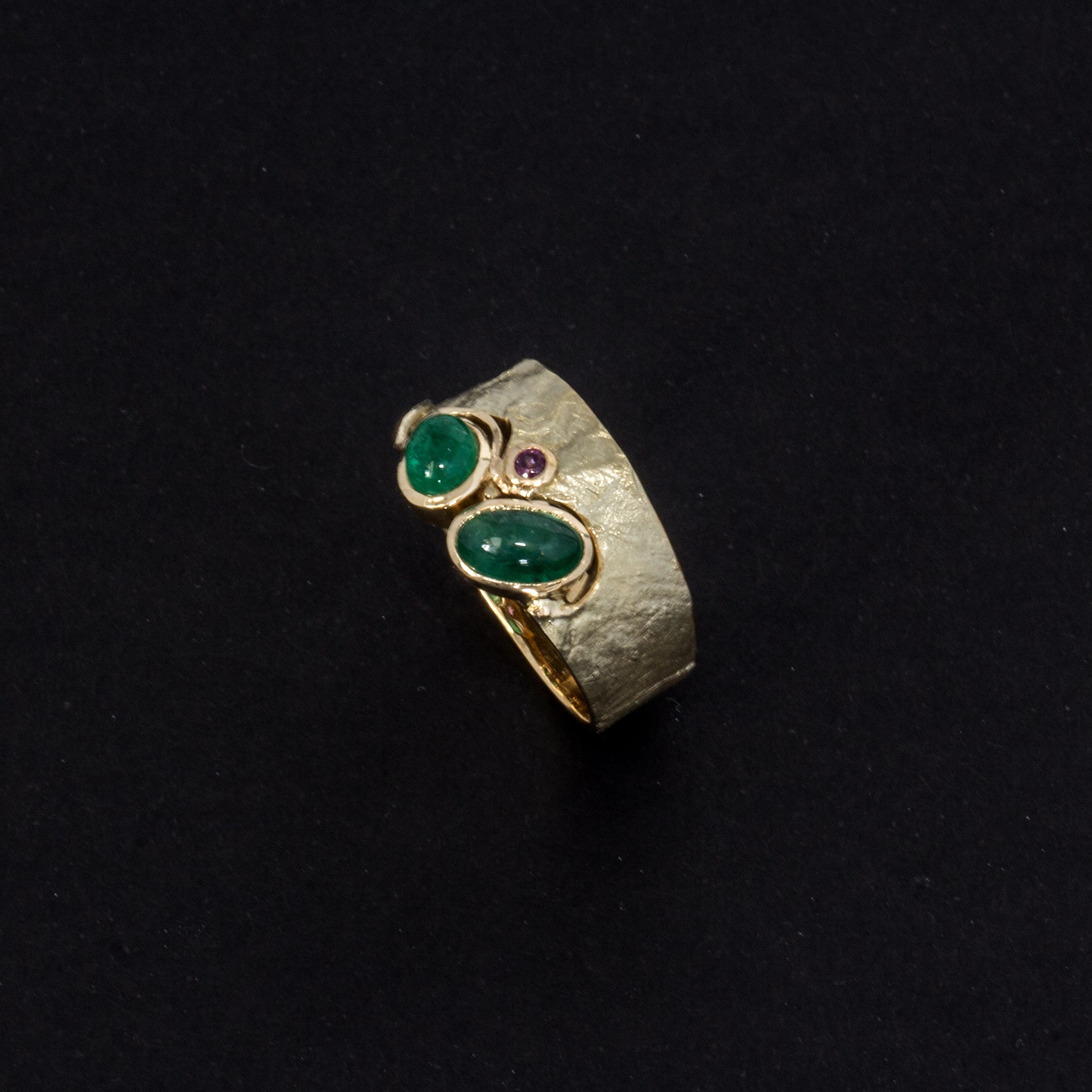 Ring | Smaragde & Rubin | 585 Gelbgold