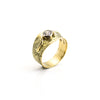 Ring 'Lava' aus Gelbgold mit Brillant