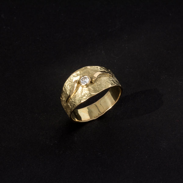 Ring 'Lava' | Brillant | 585 Gelbgold