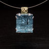 Anhänger aus Weiß- und Gelbgold mit Aquamarin