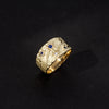 Ring 'Vulkan' aus Gelbgold mit Safiren und Brillant