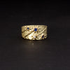 Ring 'Vulkan' aus Gelbgold mit Safiren und Brillant