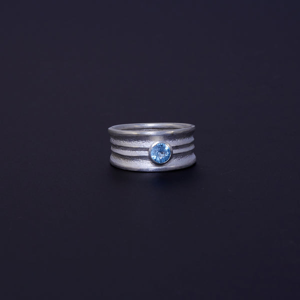 Ladyfinger-Ring mit Topas, aus Sterling Silber