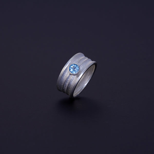 Ladyfinger-Ring mit Topas, aus Sterling Silber