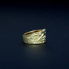 Ring 'Vulkan' aus Gelbgold mit Aquamarin Brillanten