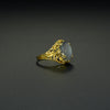 Ring mit Mondstein und Gelbgold