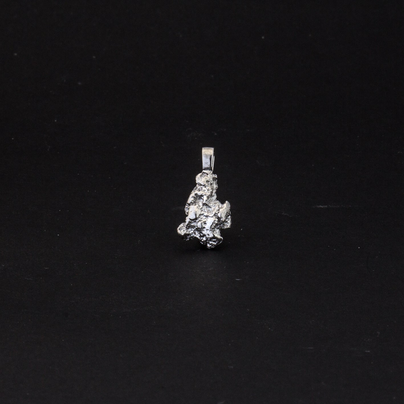 Anhänger 'Stein', 16,5x8mm | 585 Weißgold