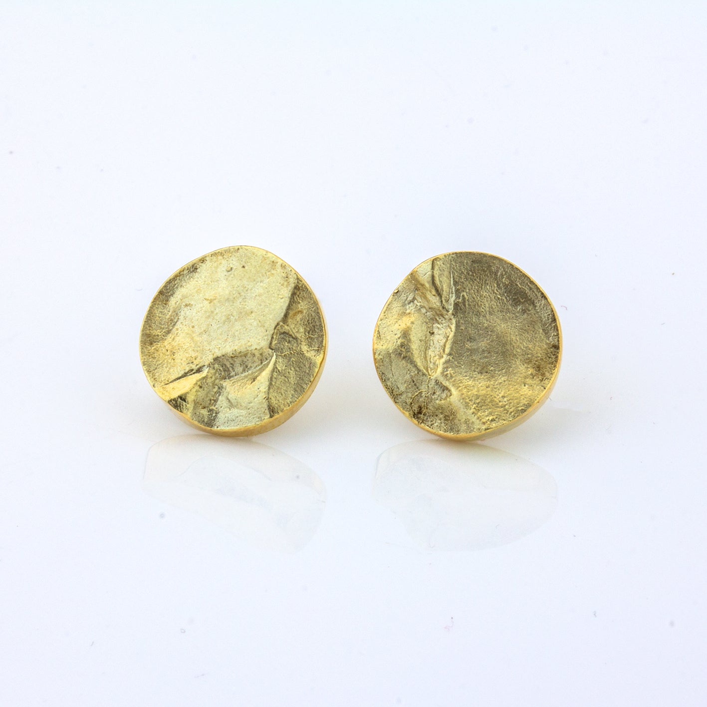 Ohrstecker 'Berge', ca.17mm, aus Gelbgold