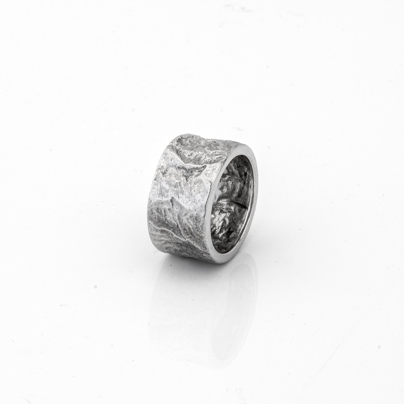 Ring 'Lava', 11,5mm | 585 Weißgold