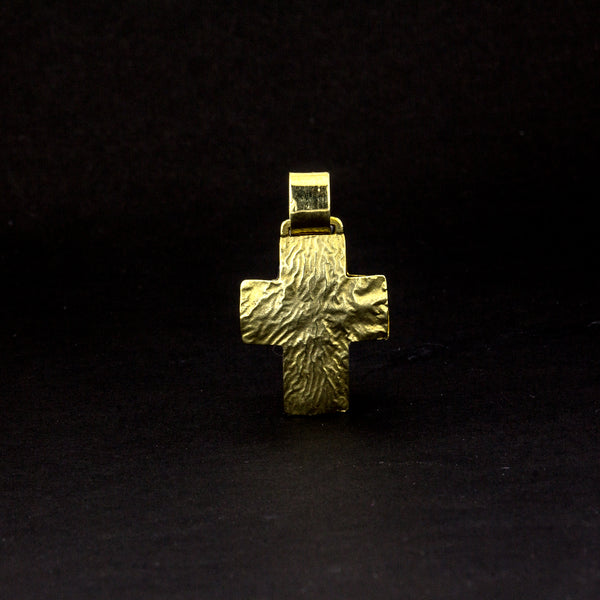 Kreuzanhänger 'Lava' aus Gelbgold