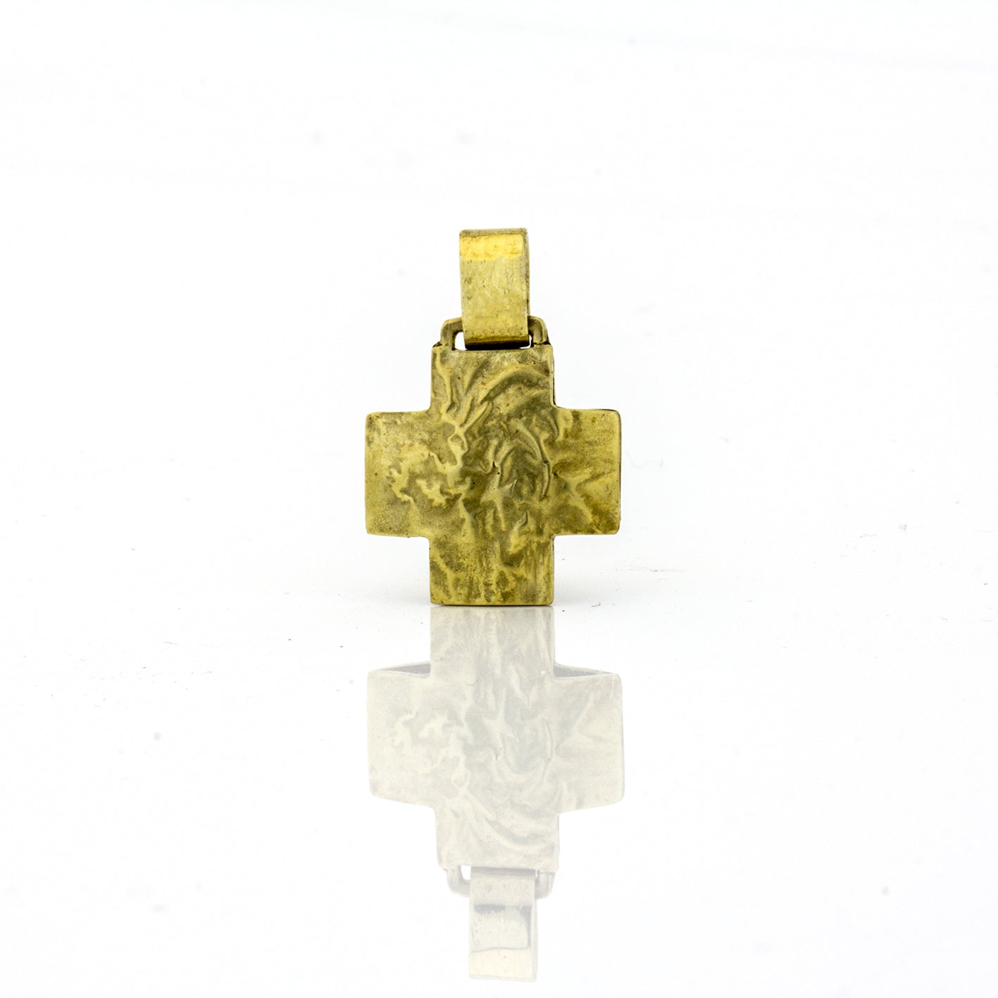Kreuzanhänger 'Lava' aus Gelbgold