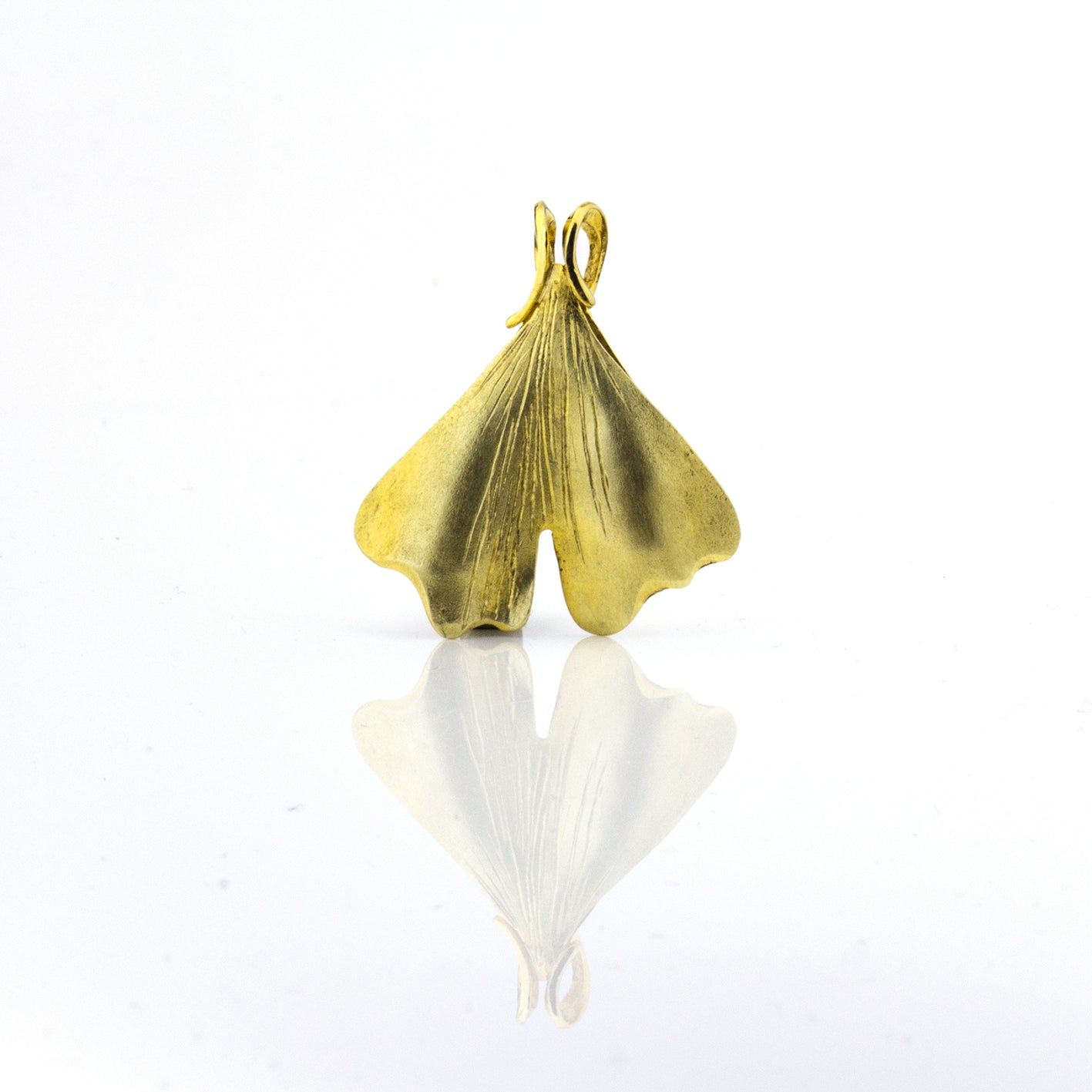Anhänger 'Gingko', 34mm | 585 Gelbgold