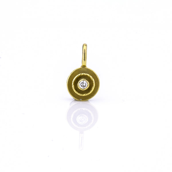 Anhänger 'Schalen' aus Gelbgold mit Brillant