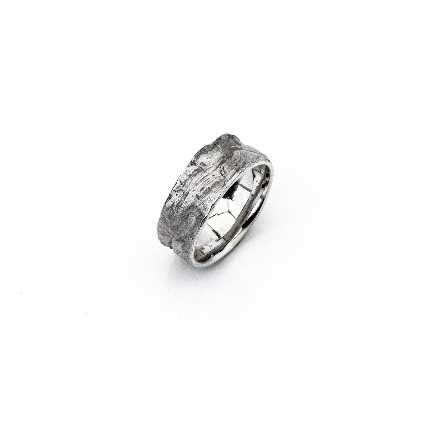 Ring 'Baumrinde' | 585 Weißgold