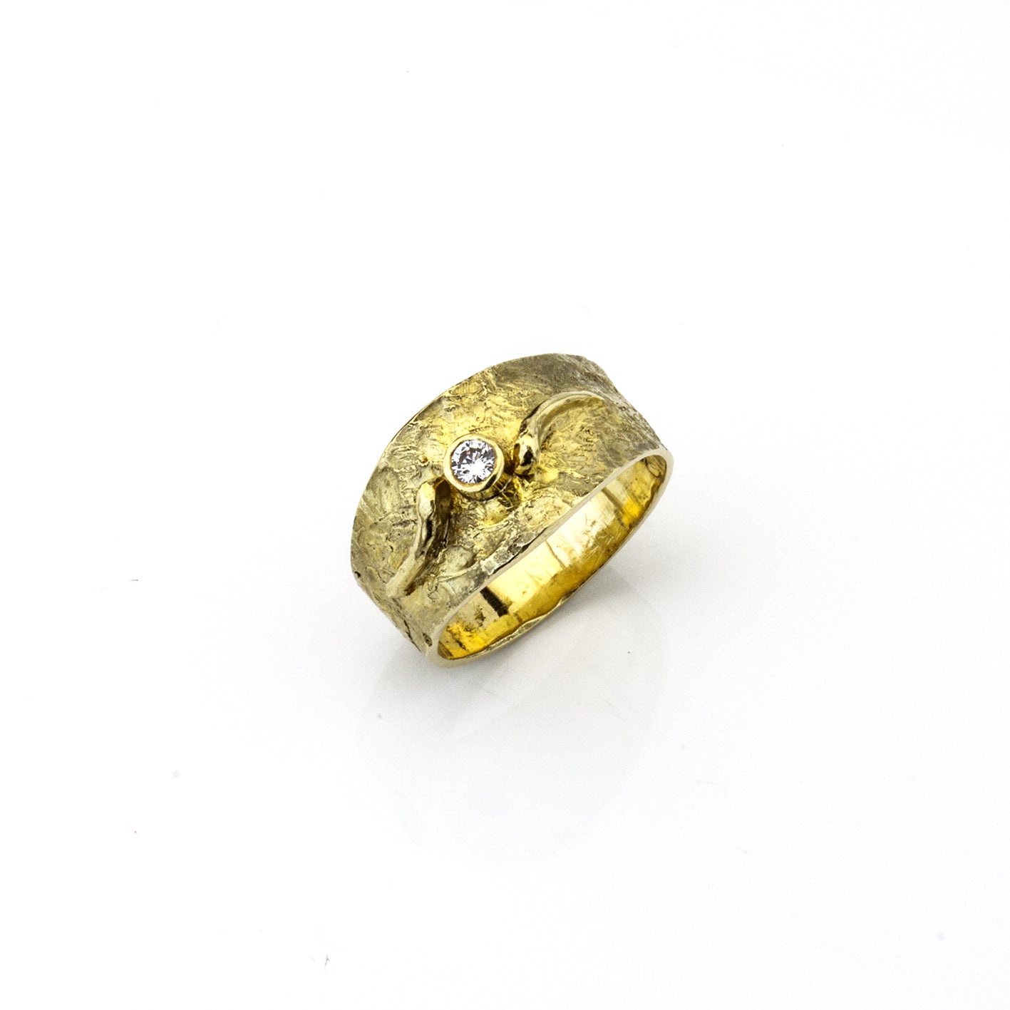Ring 'Lava' | Brillant | 585 Gelbgold