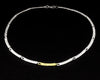 Kette 'Lava' aus Sterling Silber mit einem Gelbgoldteil