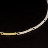 Kette 'Lava' aus Sterling Silber mit einem Gelbgoldteil