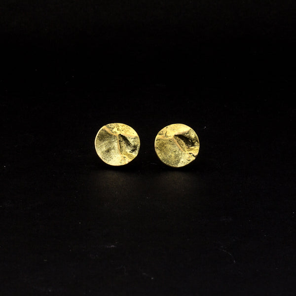 Ohrstecker 'Berge', ca. 11mm, aus Gelbgold