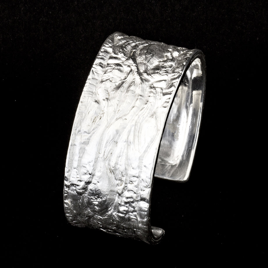 Armreif 'Baumrinde' | 925 Sterlingsilber