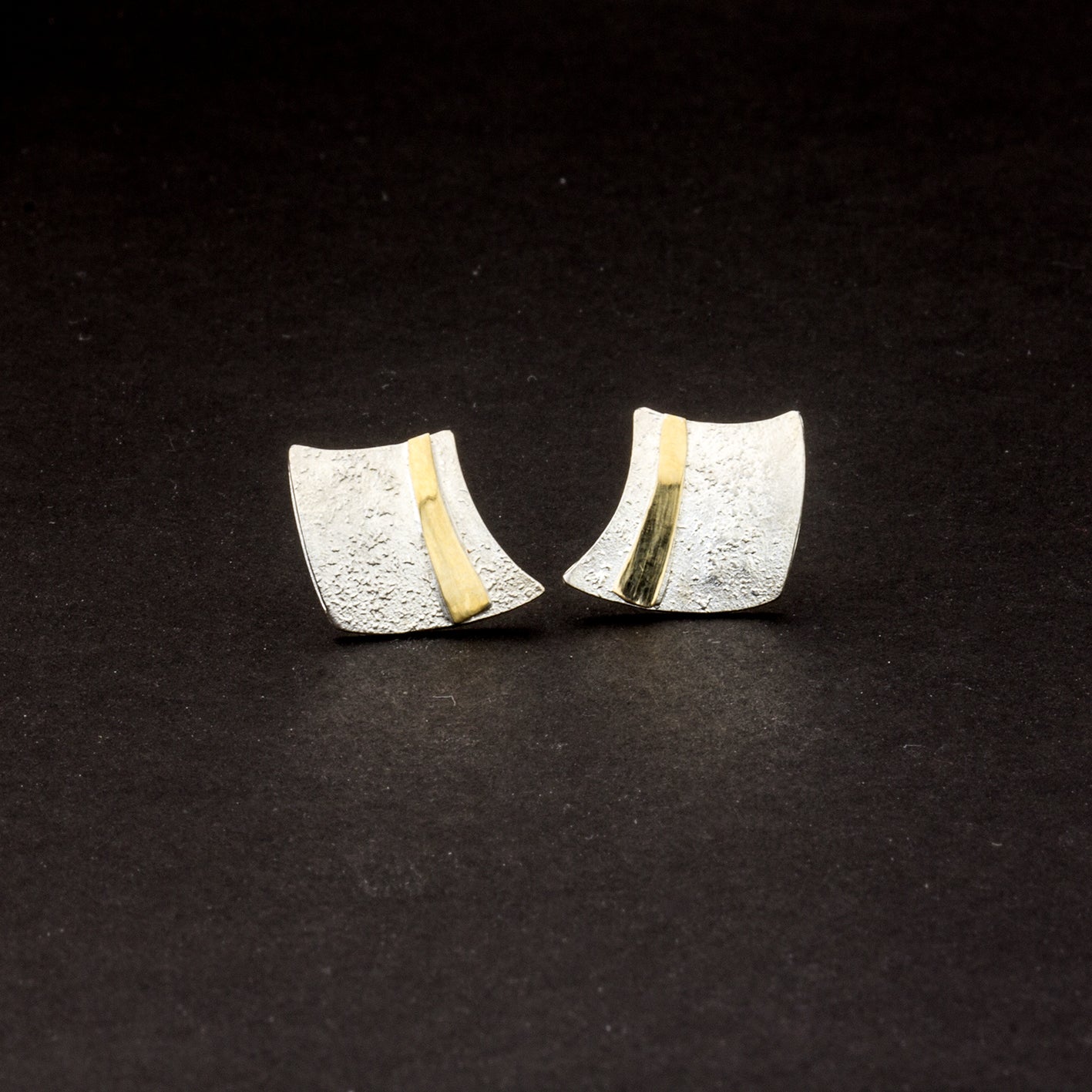Ohrstecker aus Sterling Silber mit Gelbgold