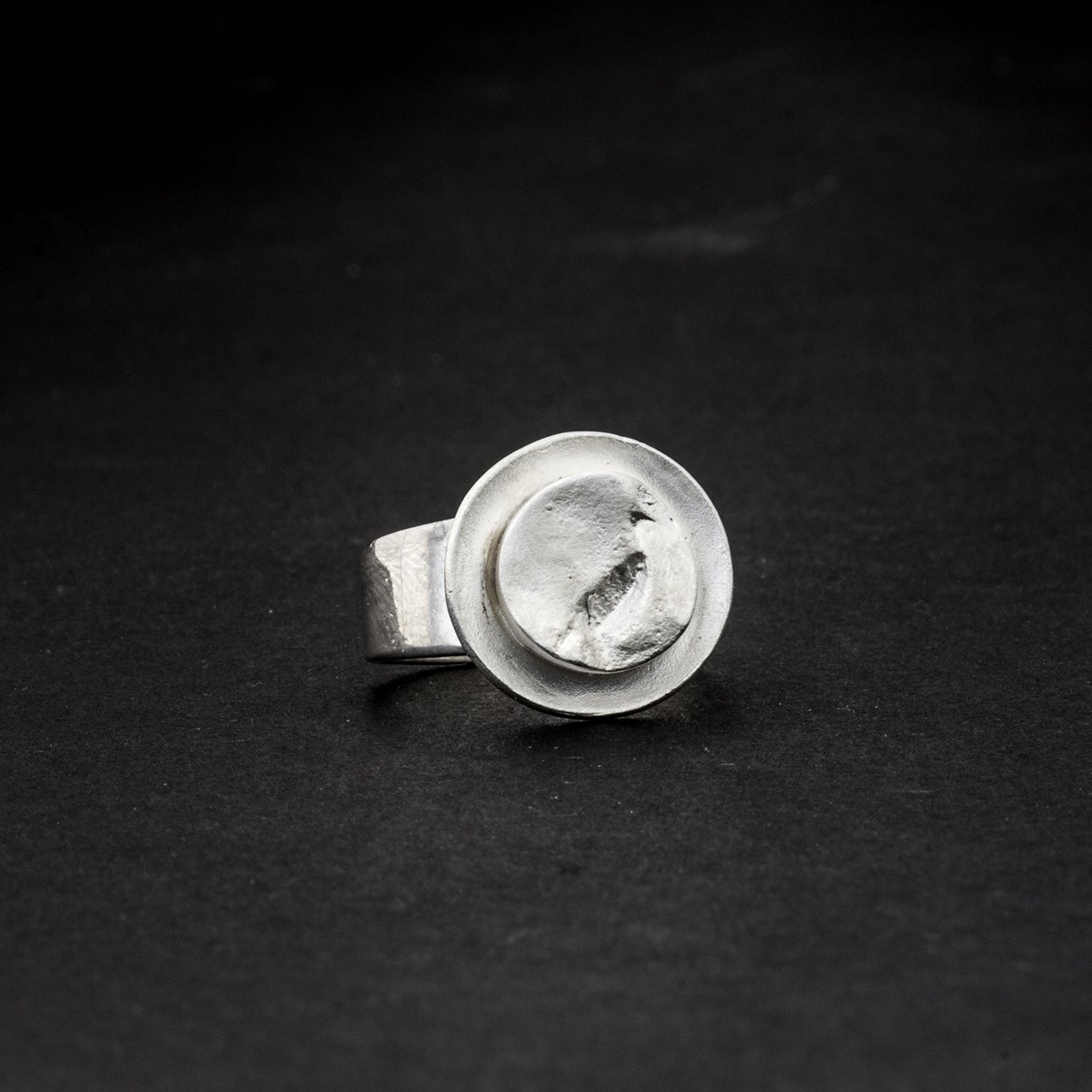 Ring 'Berge' mit Rand, 16mm | 925 Sterlingsilber