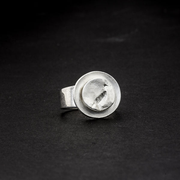 Ring 'Berge' mit Rand aus Sterling Silber