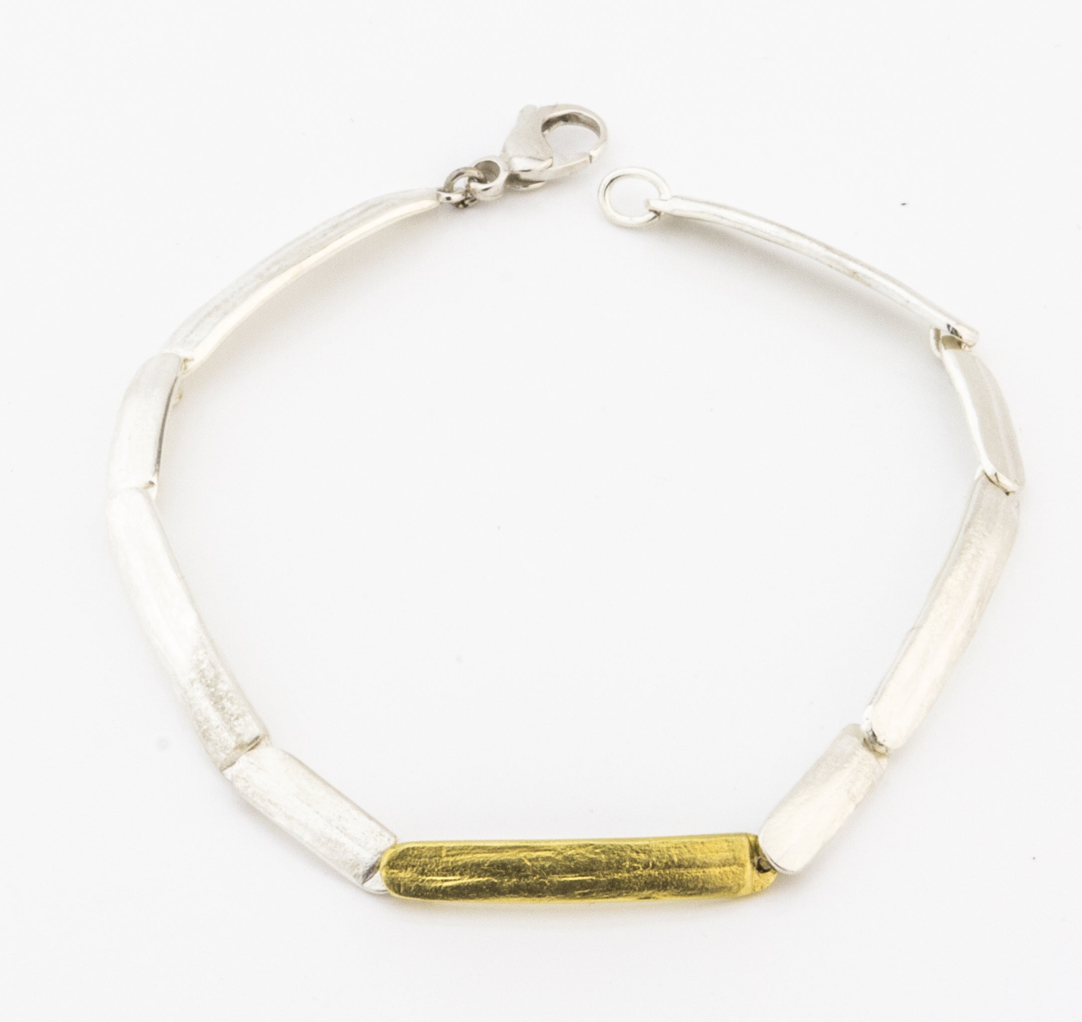 Armband, 18,5cm | 925 Sterlingsilber & 585 Gelbgold