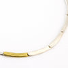 Kette aus Sterling Silber mit einem Gelbgoldteil