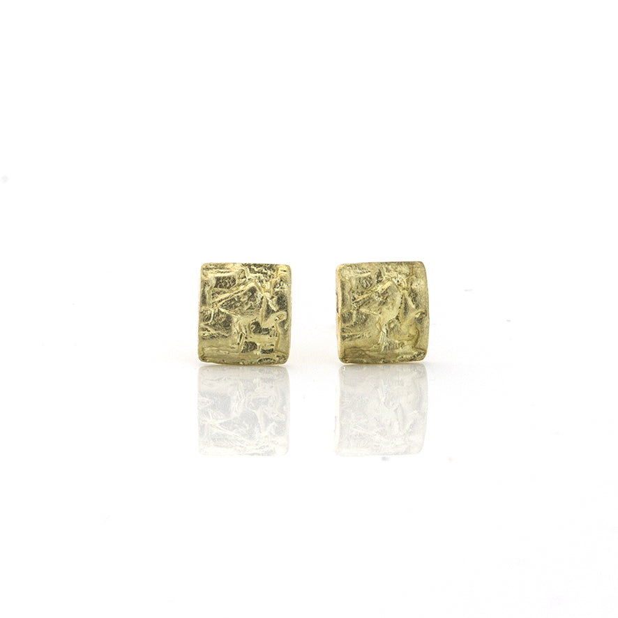 Ohrstecker 'Lava' aus Gelbgold
