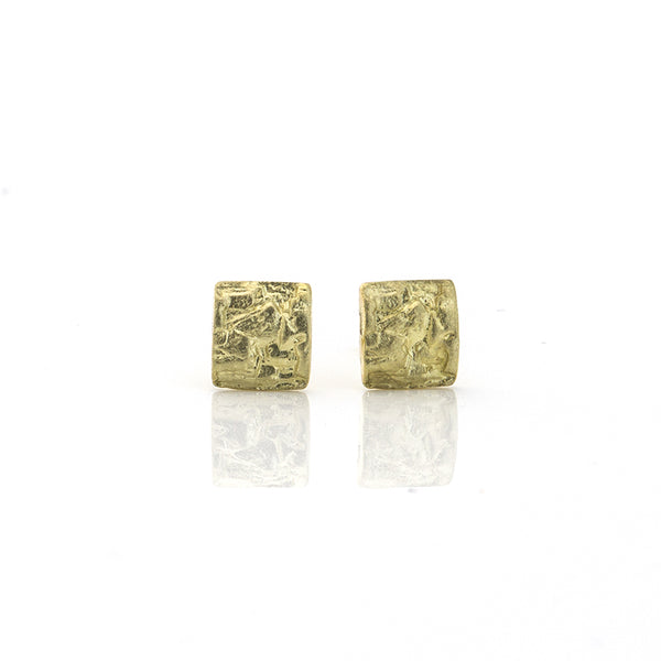 Ohrstecker 'Lava' aus Gelbgold