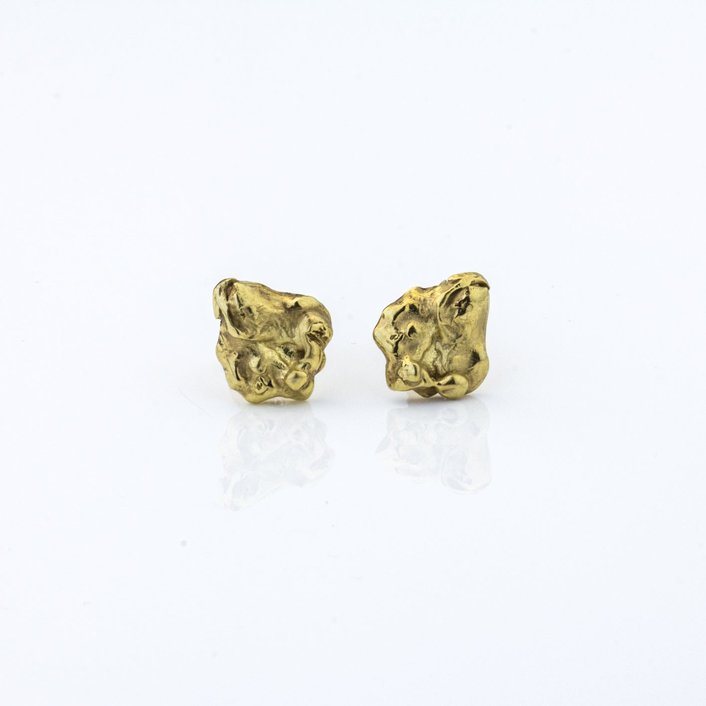 Ohrstecker 'Stein' | 585 Gelbgold