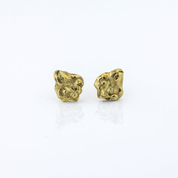 Ohrstecker 'Stein' aus Gelbgold