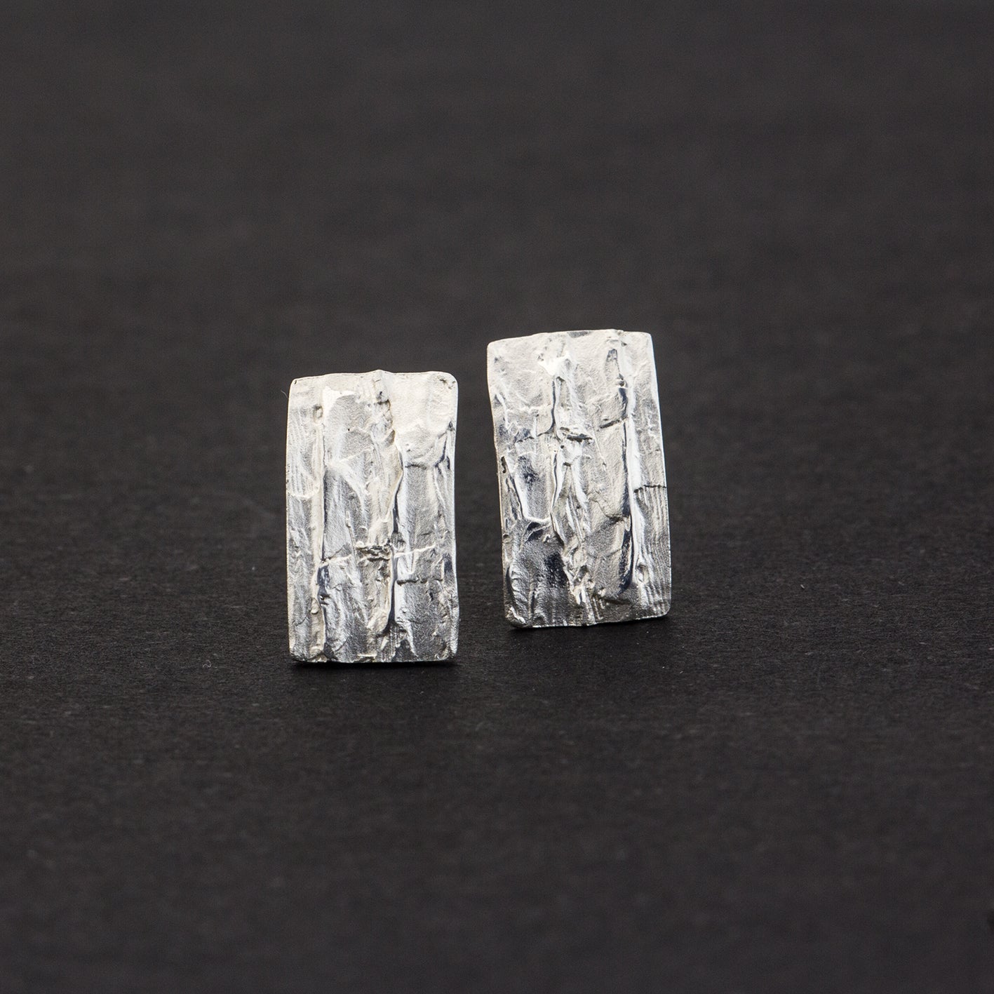 Ohrstecker 'Baumrinde' | 925 Sterlingsilber