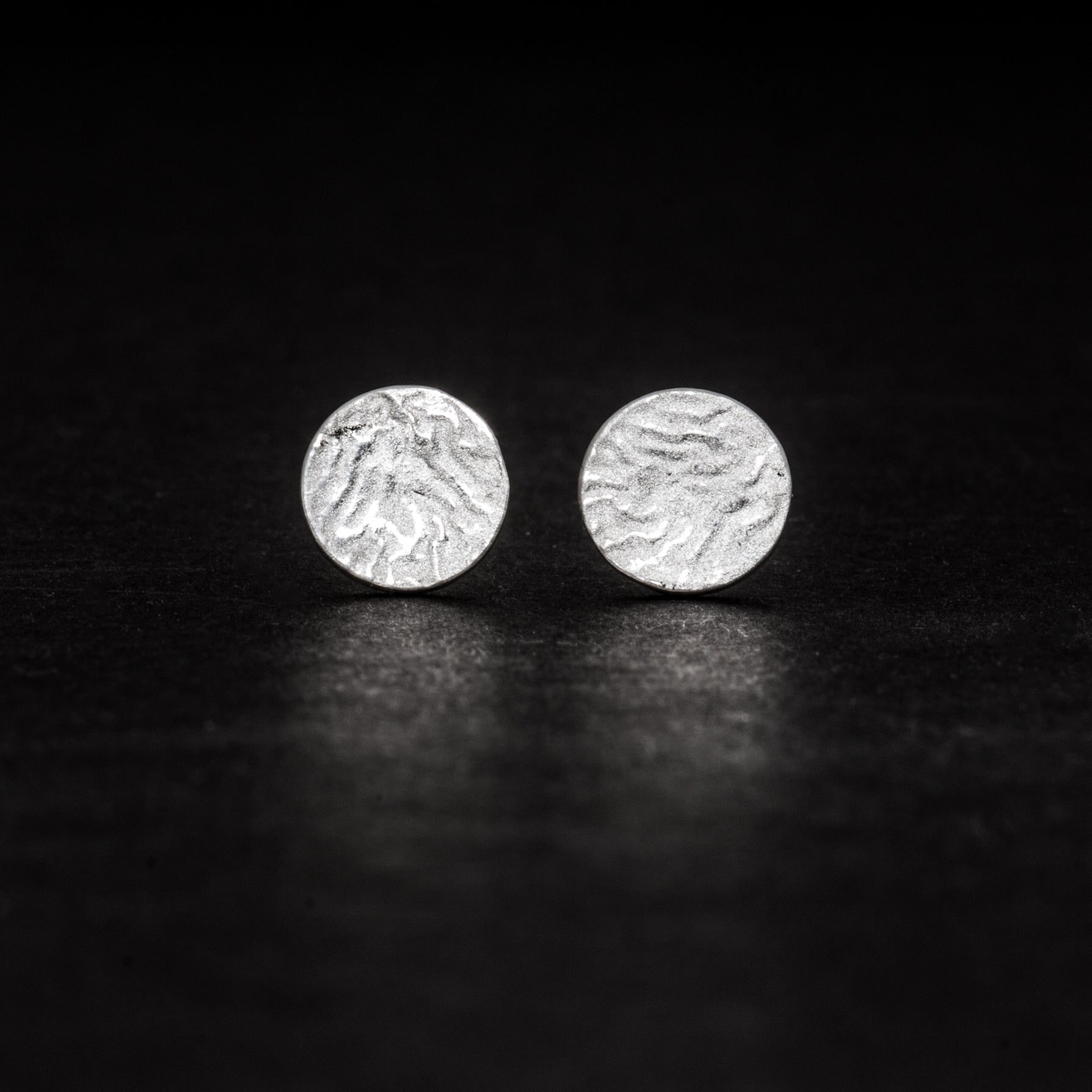 Ohrstecker 'Lava', 8mm, aus Silber